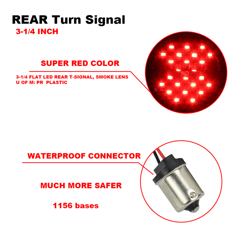 1157 LED Front Turn Signals – Smoke Lens For Harley Road Glide, Electra Glide, Heritage, Softail